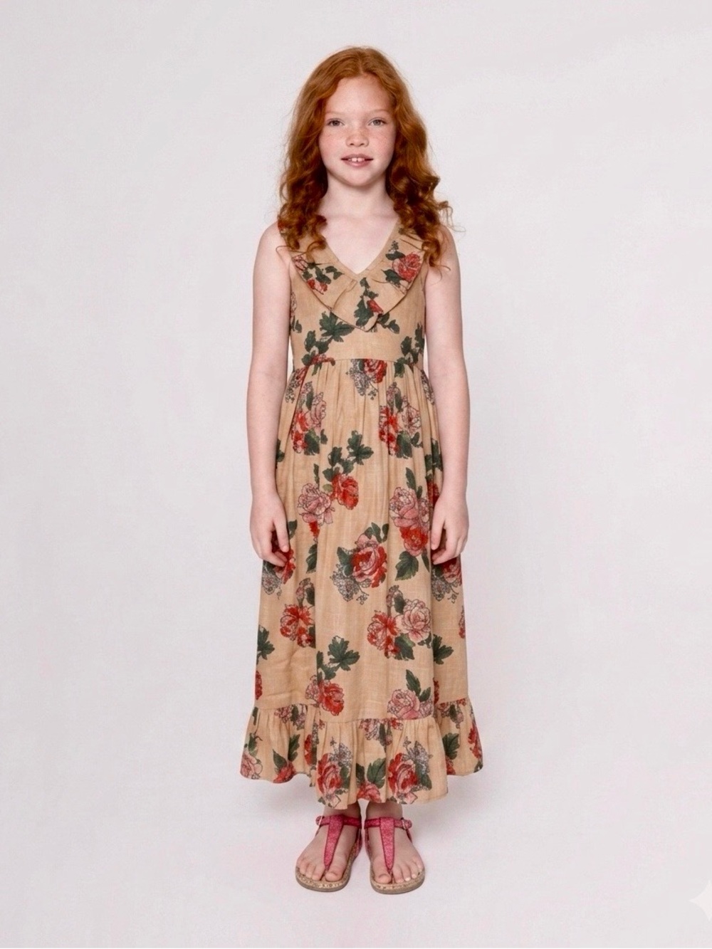 YO BABY GIRL’S HALTER MAXI COTTON DRESS 11 Y